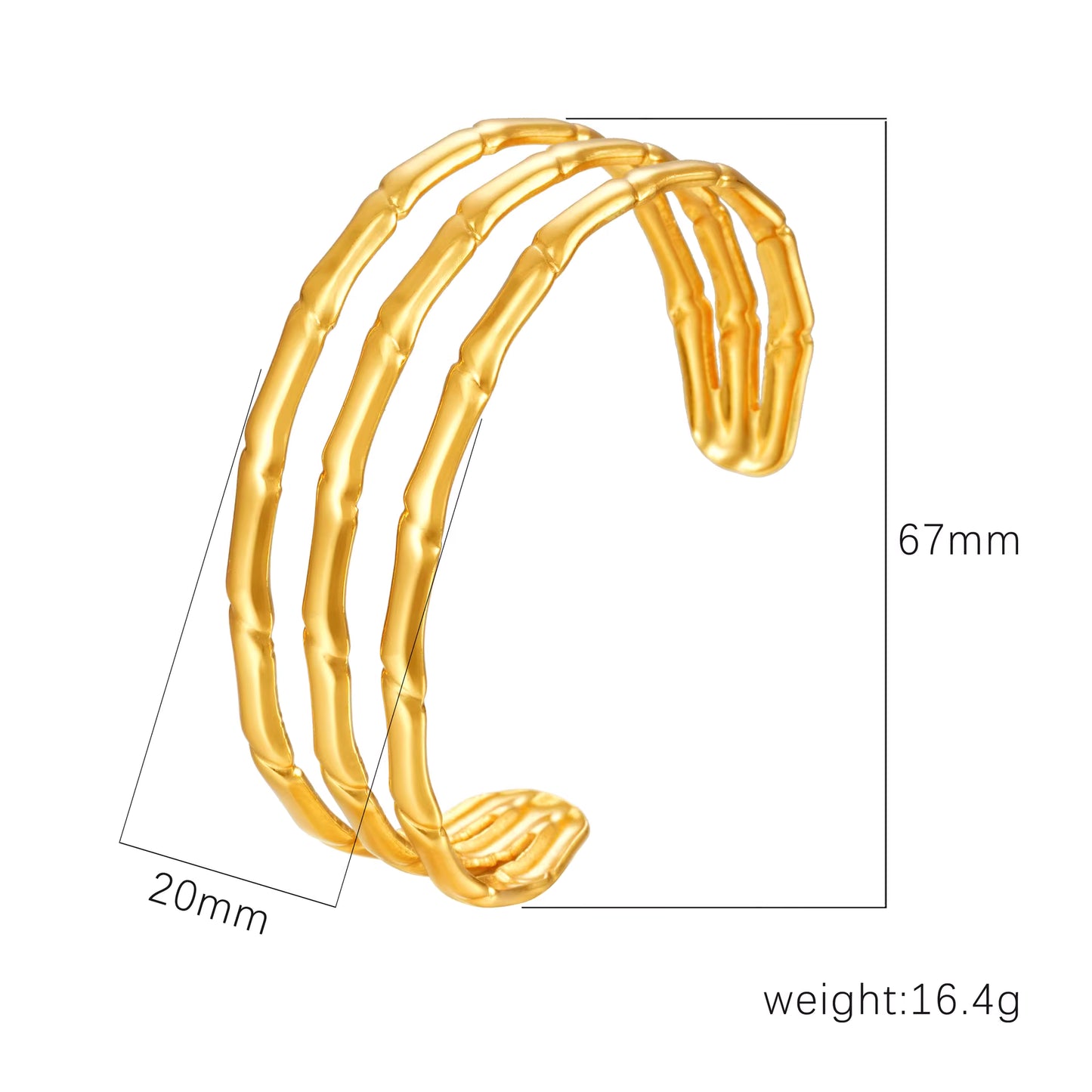 Cuff Bracelet | CB033 | Triple Grove