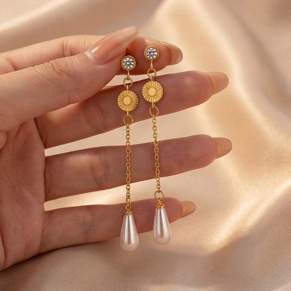 Statement Earring | STE122 | Tassel Pearl