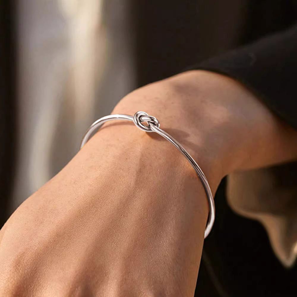 Cuff Bracelet | CB019 | Knotted Bracelet Silver