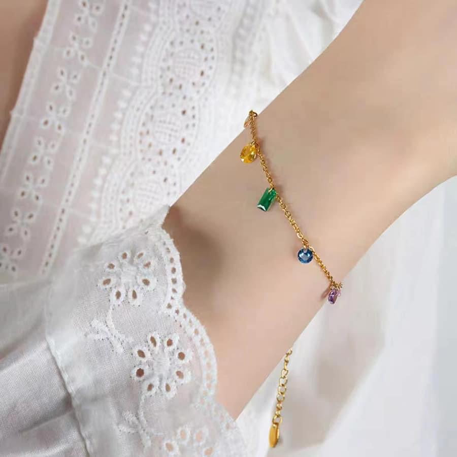 Chain Bracelet | SSCB038 | Rainbow Drop
