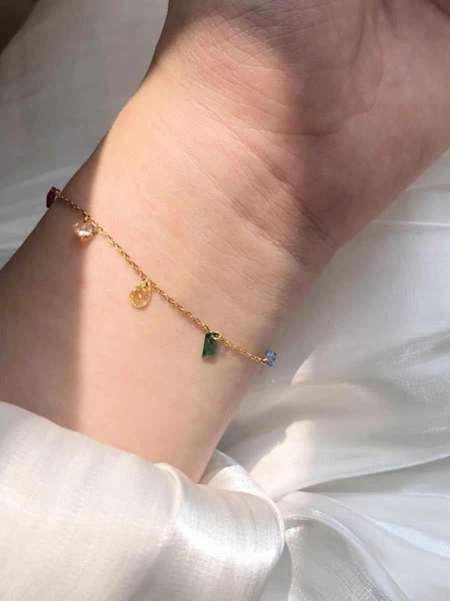 Chain Bracelet | SSCB038 | Rainbow Drop