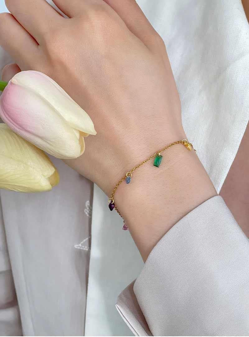 Chain Bracelet | SSCB038 | Rainbow Drop