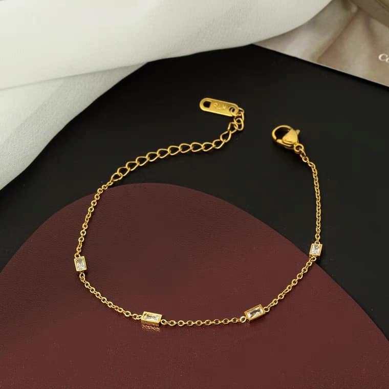 Chain Bracelet | SSCB007 | Dainty Stone Bracelet