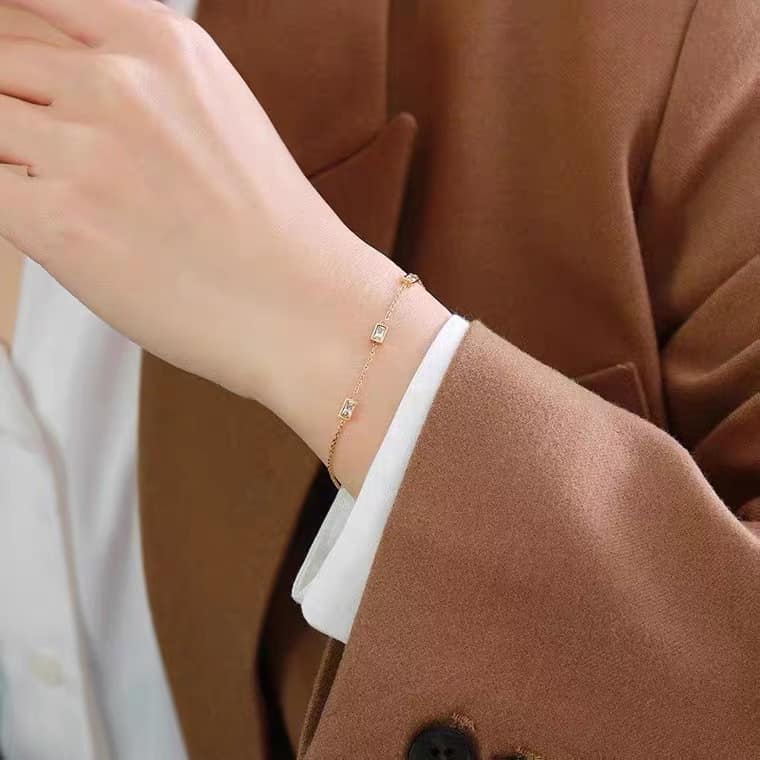 Chain Bracelet | SSCB007 | Dainty Stone Bracelet