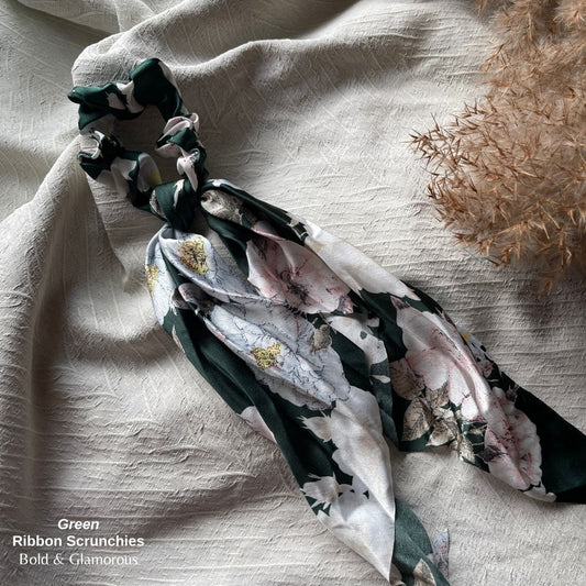 Ribbon Scrunchies | Green