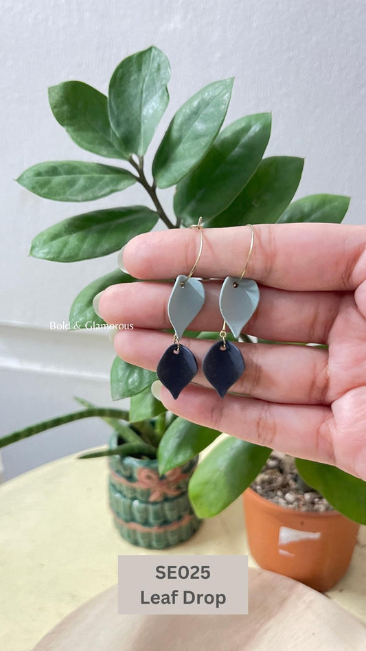 Something Blue Earring | SE025 | Leaf Drop