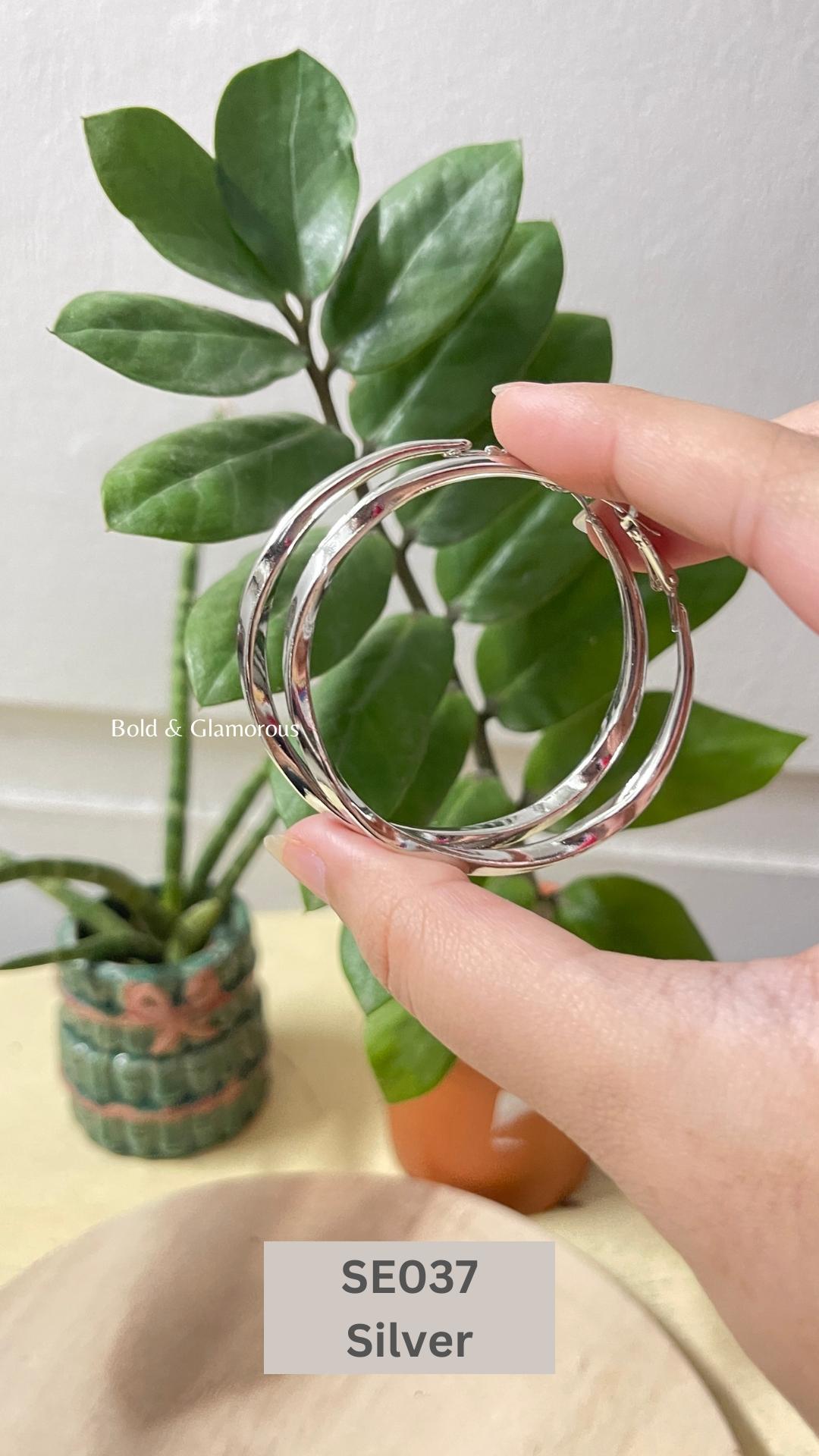 Big Size Hoop Earring | SE037 | Silver