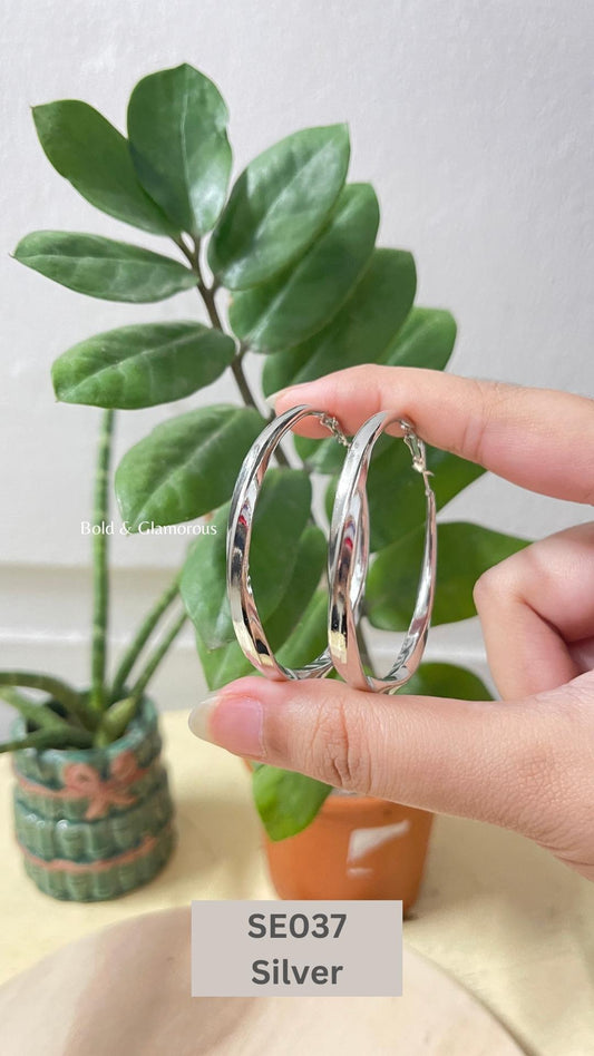 Big Size Hoop Earring | SE037 | Silver