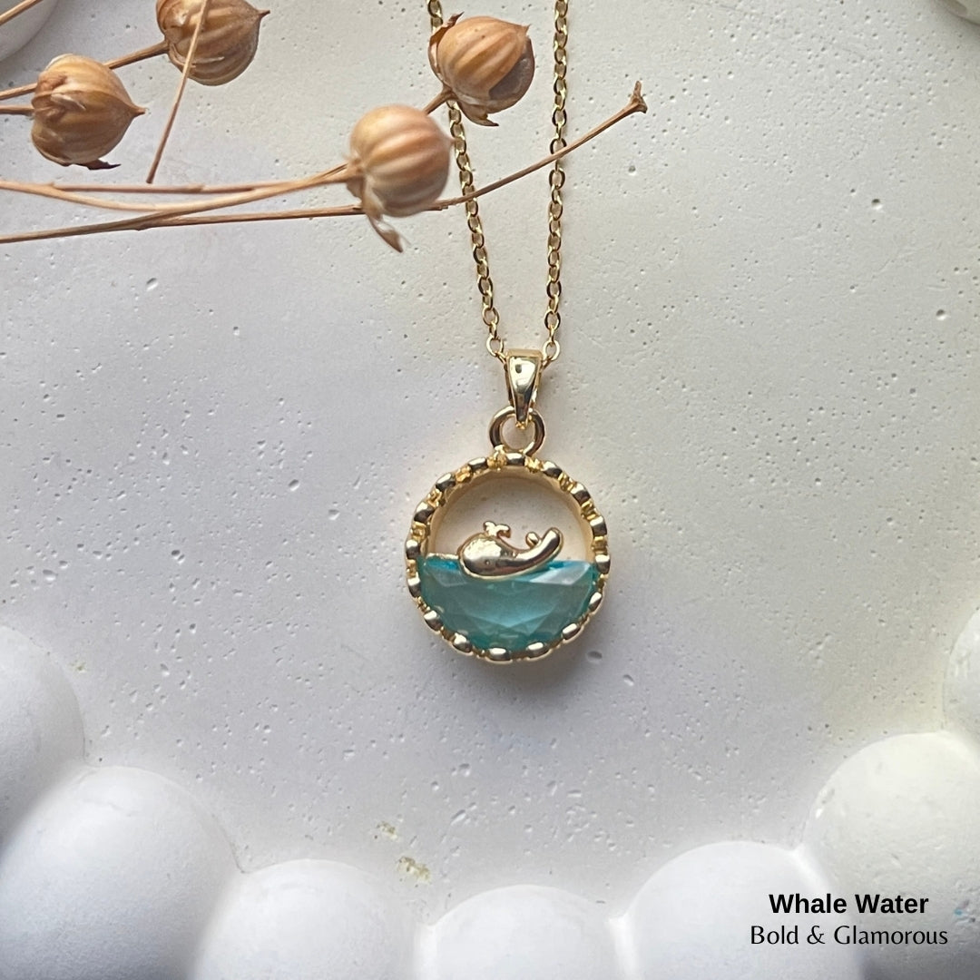 Necklace | SN100 | Whale Water | Gold