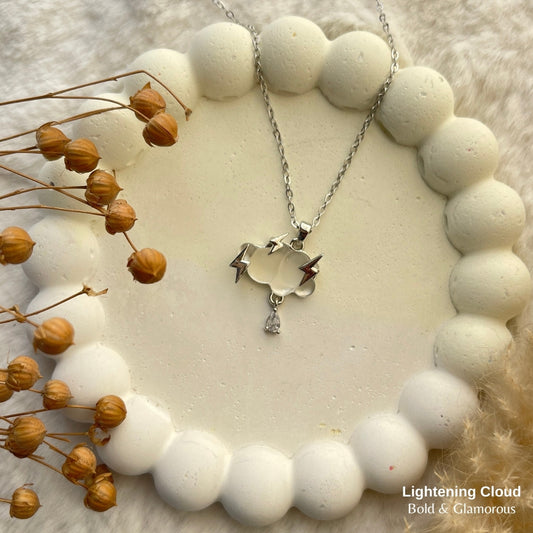 Necklace | SN101 | Lightening Cloud | Silver
