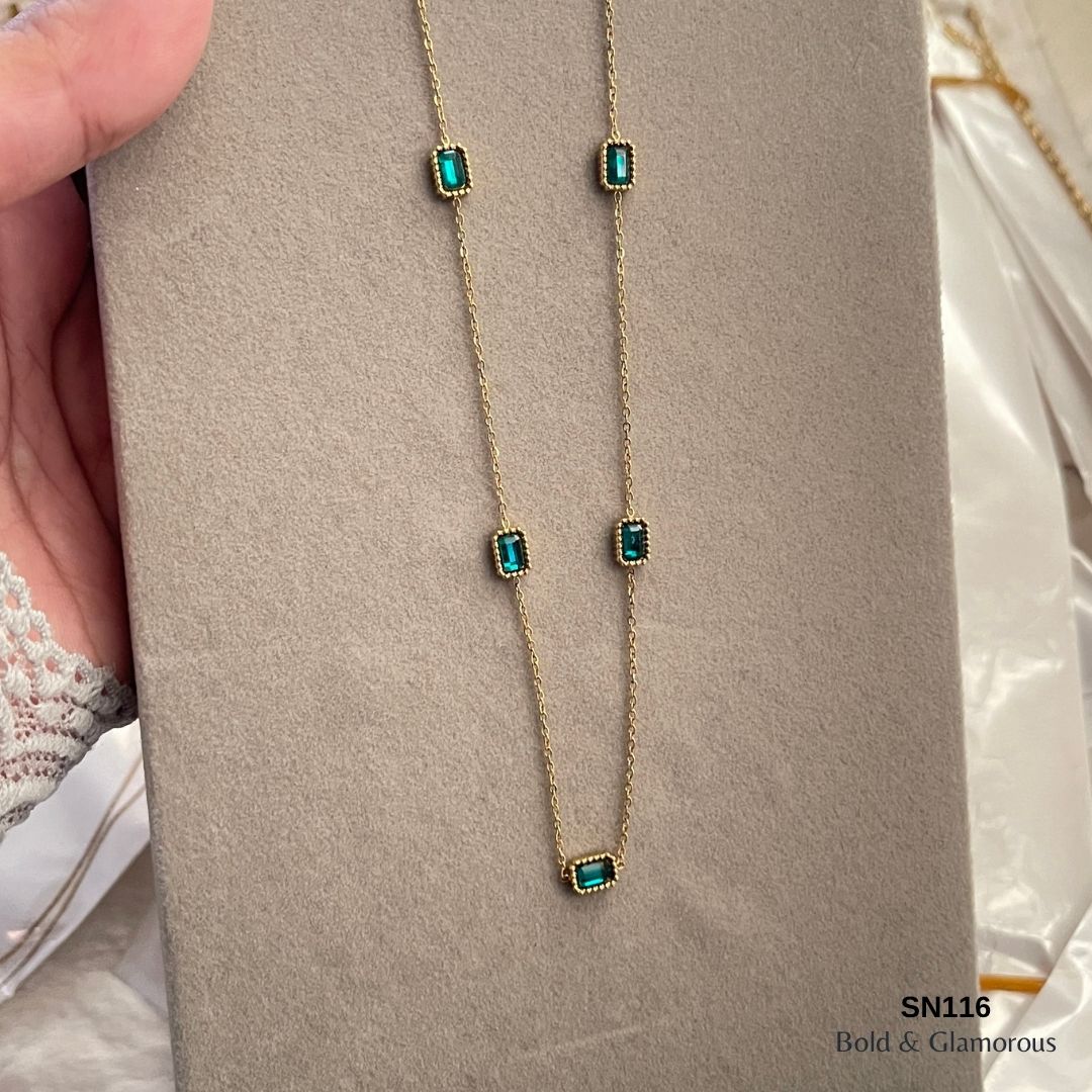 Necklace | SN116 | Green Diamond