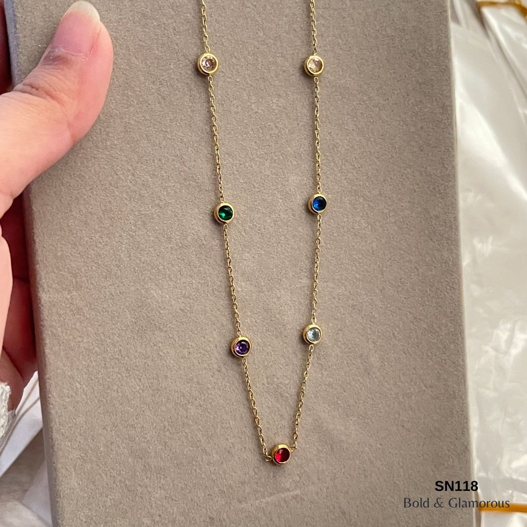 Necklace | SN118 | Colorful Stone