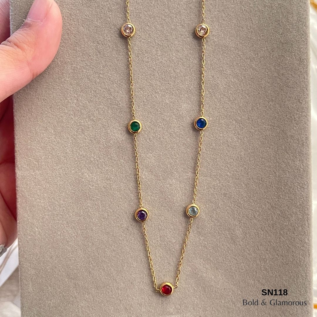 Necklace | SN118 | Colorful Stone