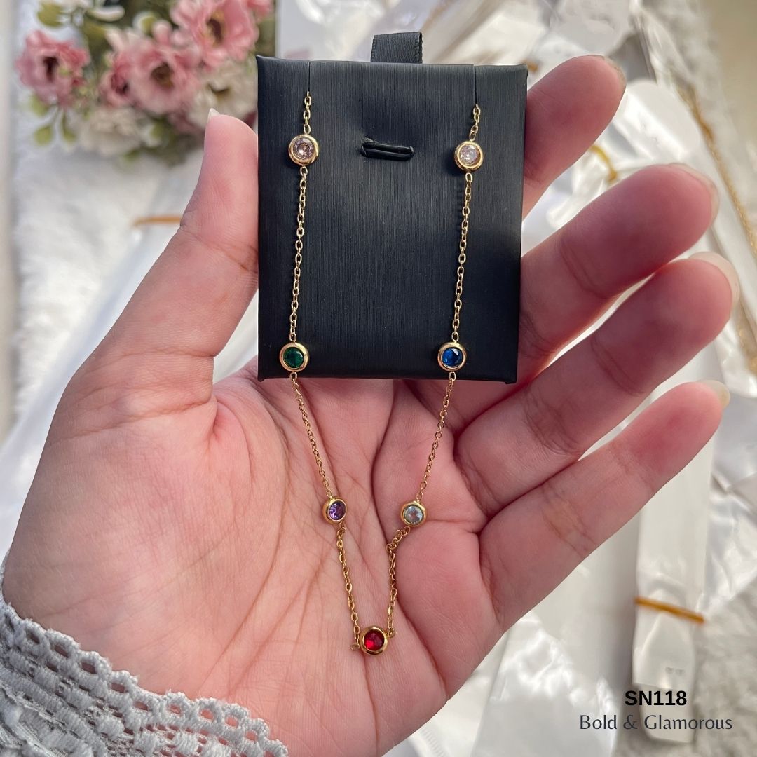 Necklace | SN118 | Colorful Stone
