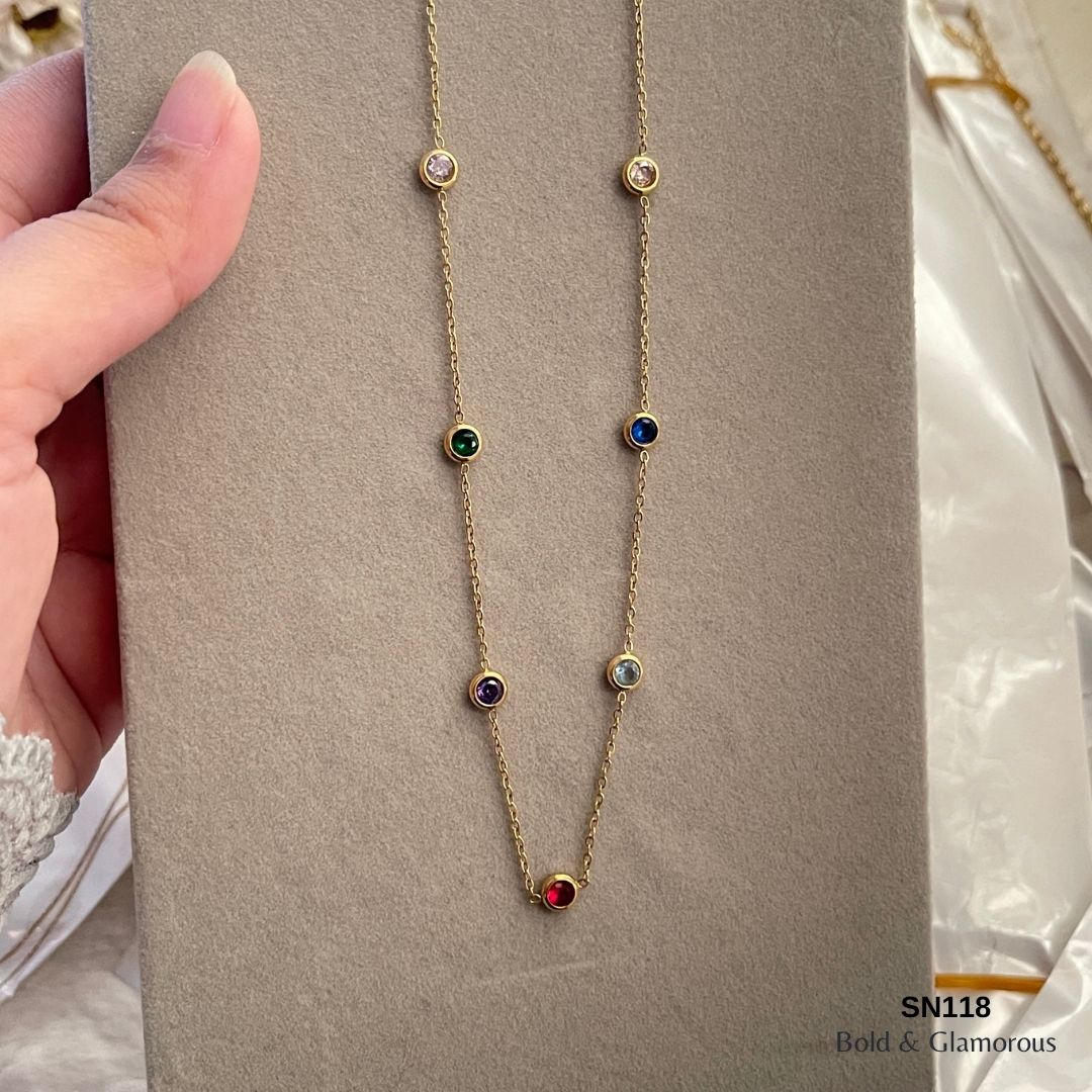 Necklace | SN118 | Colorful Stone