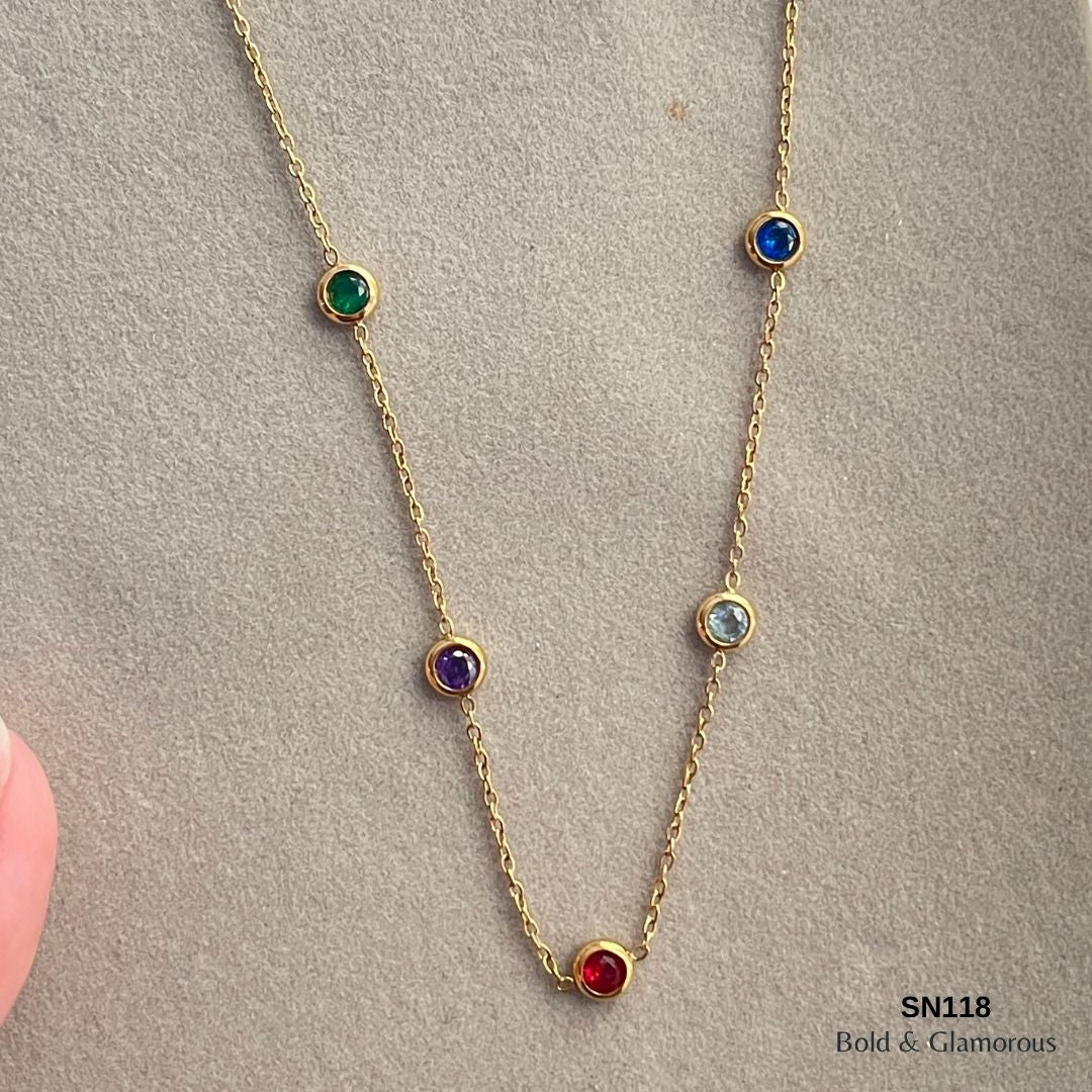 Necklace | SN118 | Colorful Stone