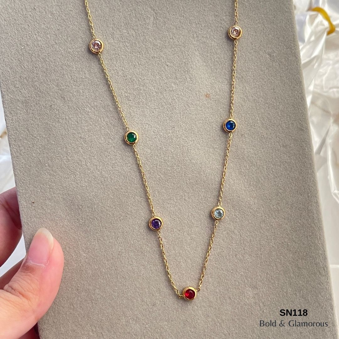 Necklace | SN118 | Colorful Stone
