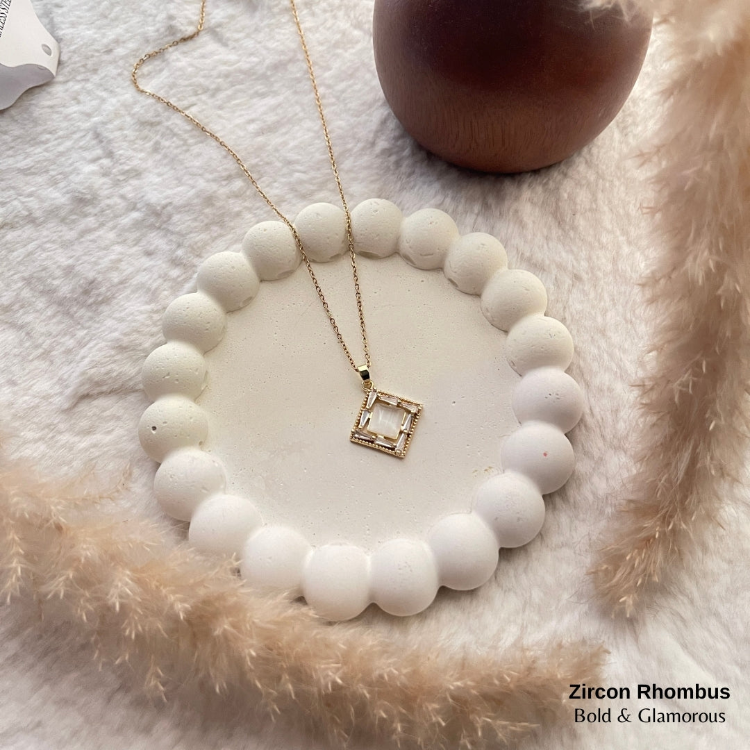 Necklace | SN161 | Zircon Rhombus