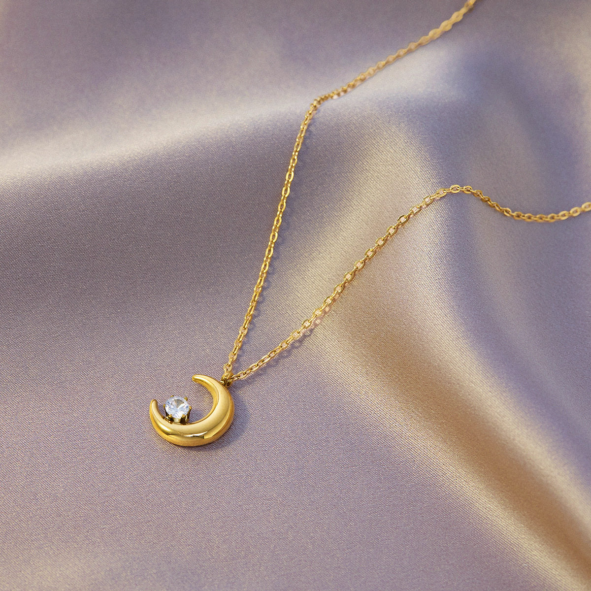 Necklace | SN179 | Moon Stone | Gold (V2)