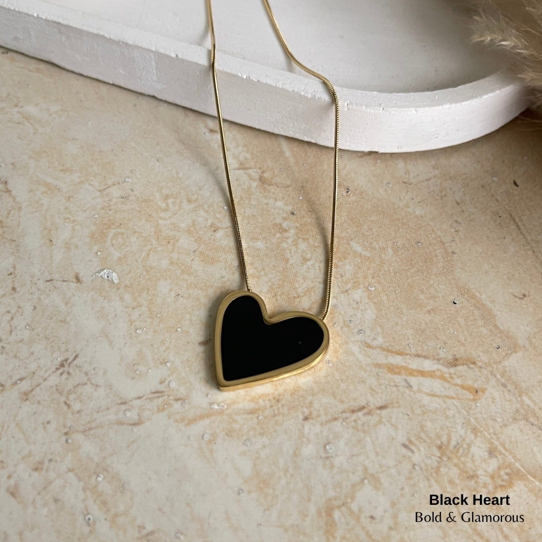 Necklace | SN187 | Black Heart