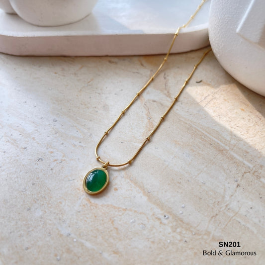 Necklace | SN201 | Green Opal