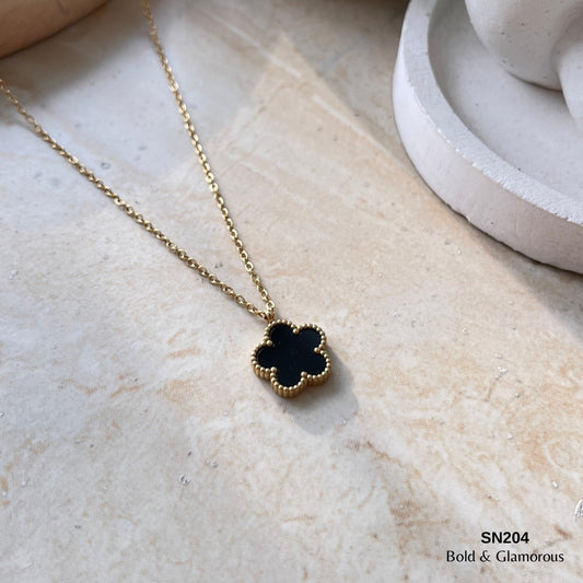 Necklace | SN204 | Black Petal