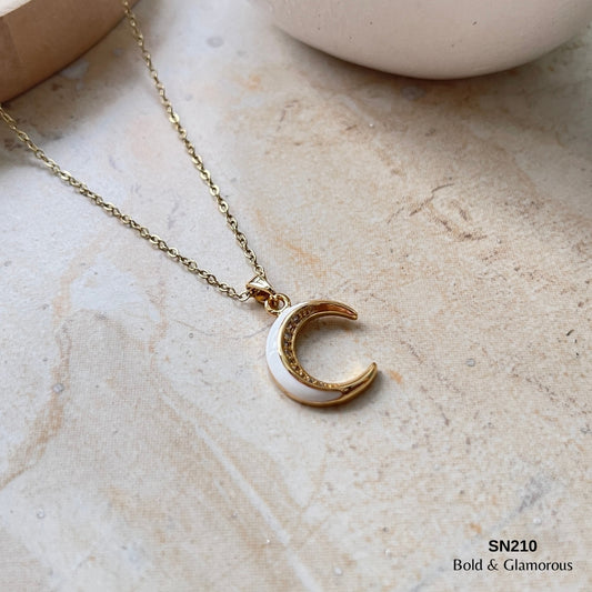 Necklace | SN210 | White Moon