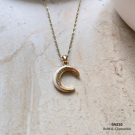 Necklace | SN210 | White Moon