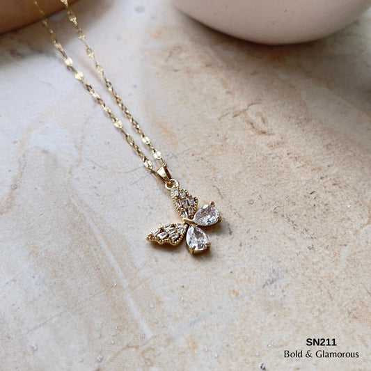 Necklace | SN211 | Stone Butterfly
