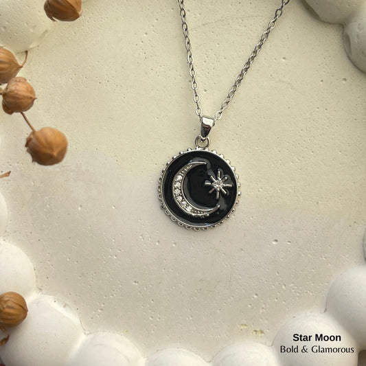 Necklace | SN218 | Star Moon | Silver