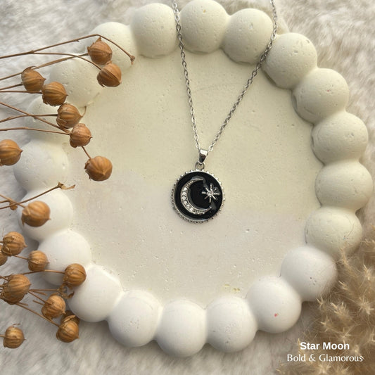 Necklace | SN218 | Star Moon | Silver