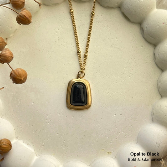 Necklace | SN225 | Opalite Black
