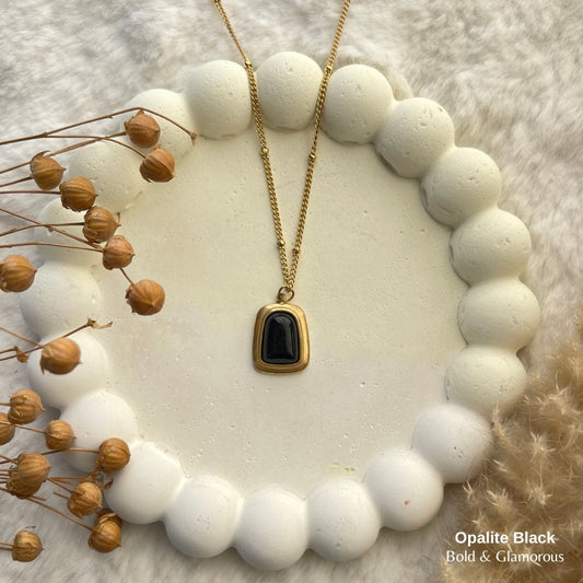 Necklace | SN225 | Opalite Black
