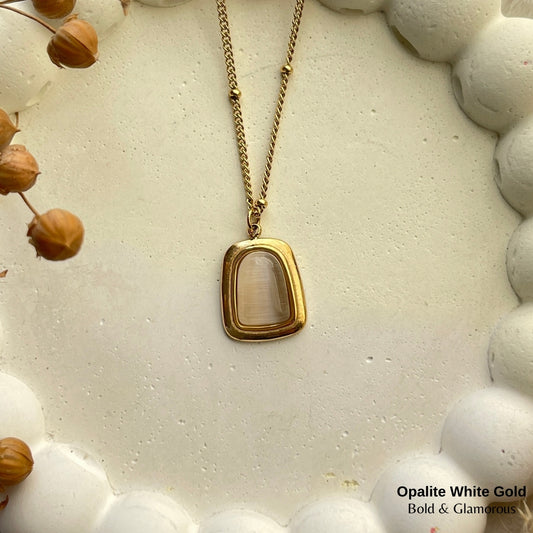 Necklace | SN225 | Opalite White Gold