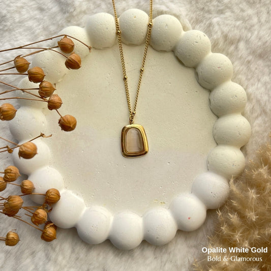 Necklace | SN225 | Opalite White Gold