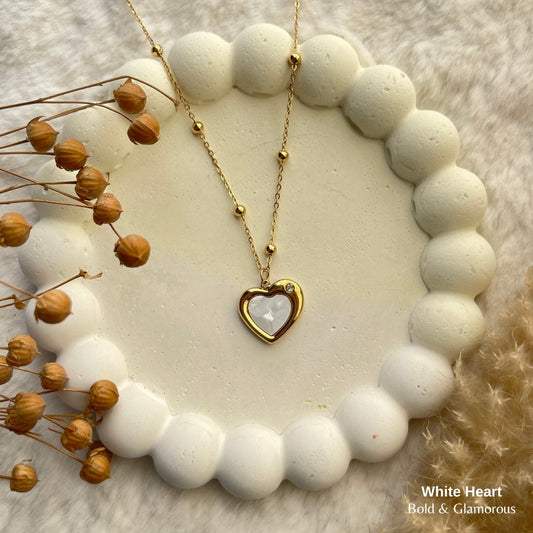 Necklace | SN234 | White Heart