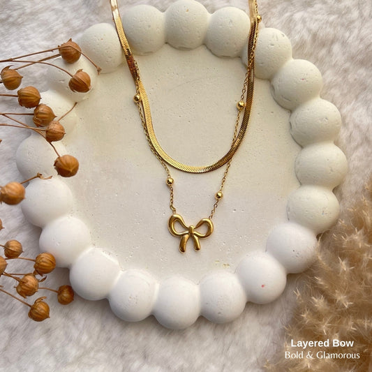 Necklace | SN245 | Layered Bow