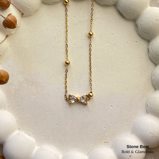 Necklace | SN247 | Stone Bow