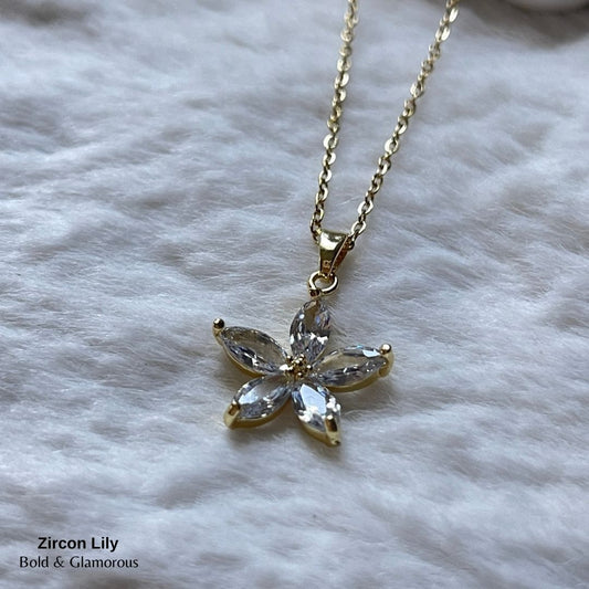 Necklace | SN268 | Zircon Lily