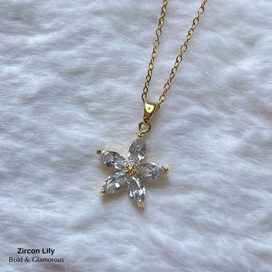 Necklace | SN268 | Zircon Lily