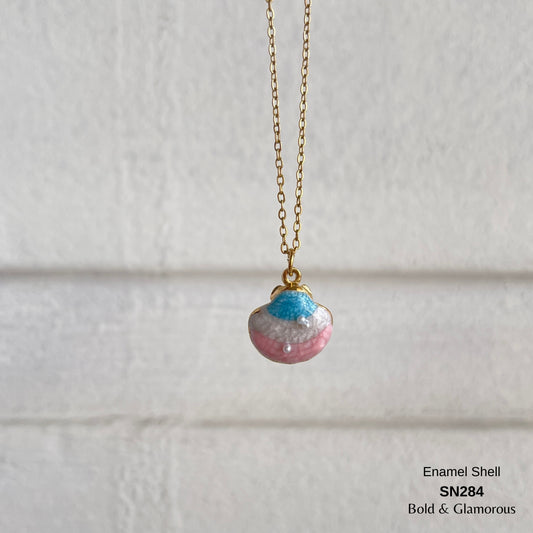 Necklace | SN284 | Enamel Shell
