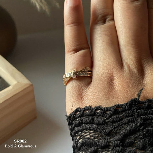 Statement Ring | SR082 | Gold