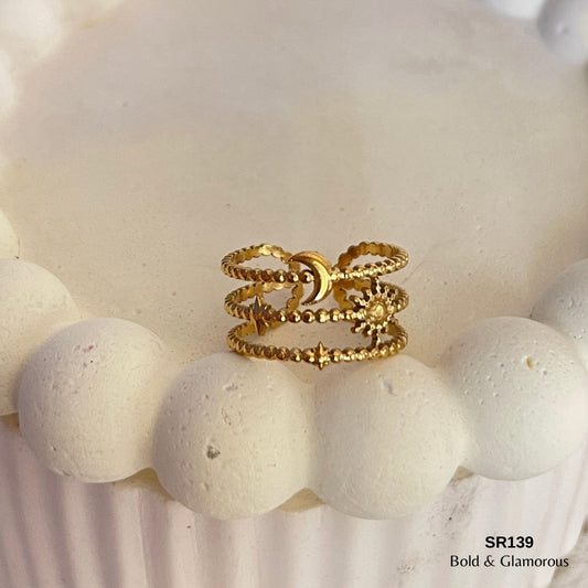 Statement Ring | SR139 | Gold