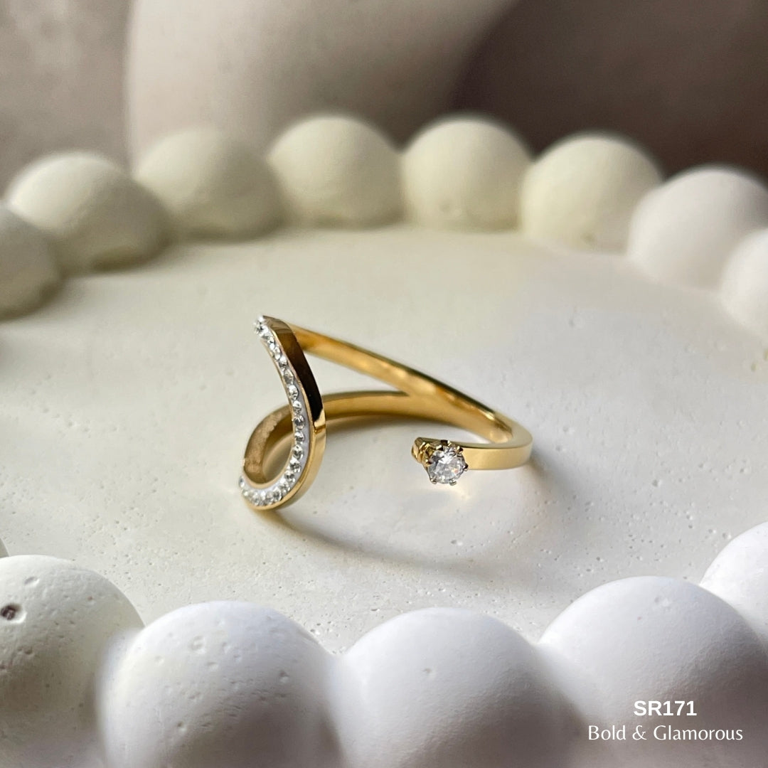 Stone Ring | SR171 | Gold