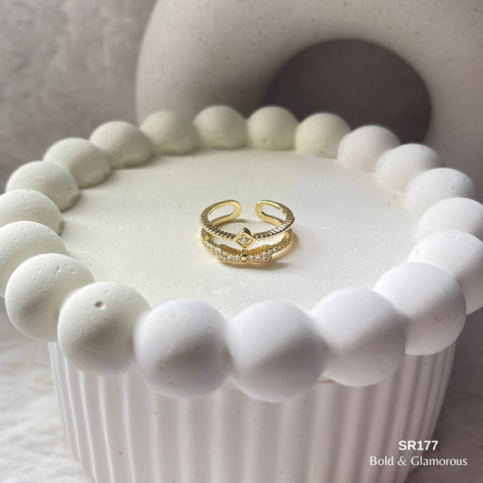 Stone Ring | SR177 | Gold