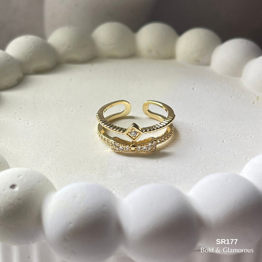 Stone Ring | SR177 | Gold