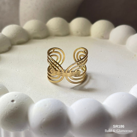 Statement Ring | SR186 | Gold