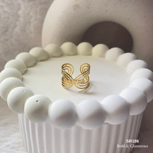 Statement Ring | SR186 | Gold