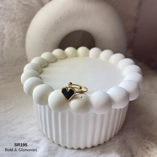 Statement Ring | SR195 | Black Heart