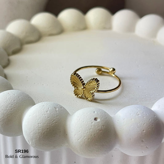 Statement Ring | SR196 | Golden Butterfly